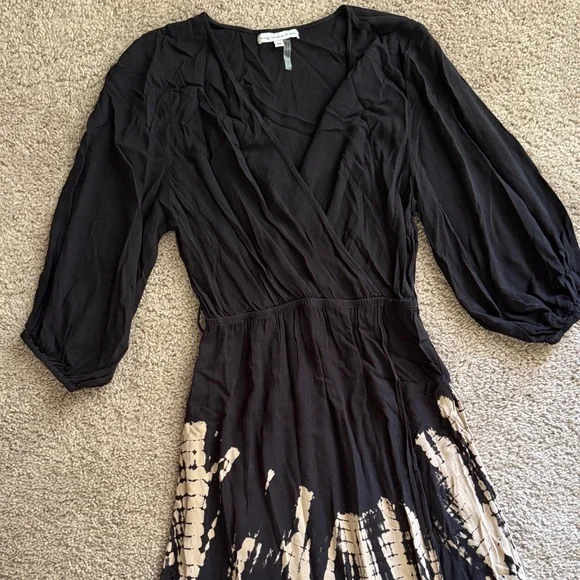 Young Fabulous & Broke Asymmetrical Black and Cream Dress - Picture 4 of 4